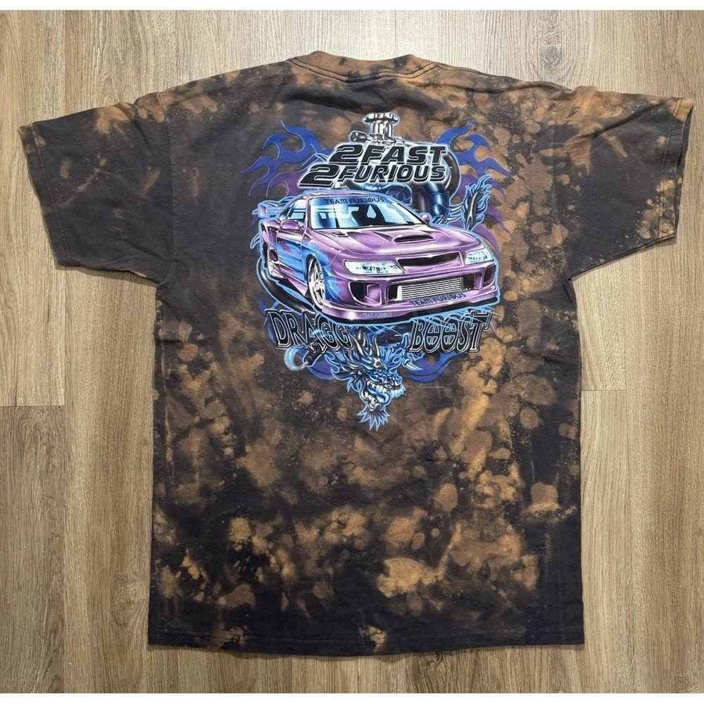 Vintage Fast And Furious DRAGG BOOST Tie‎ Dye T Shirt Size L